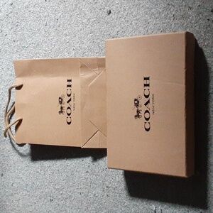 Coach paper bag & empty belt box